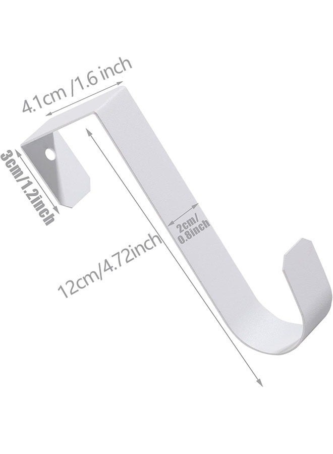 3-Piece Over The Door Hooks Bathroom Hook, Sturdy Metal Single Over Door Hooks for Hanging Towels Clothes Bathroom, Hold Up to 5KG - Image 2