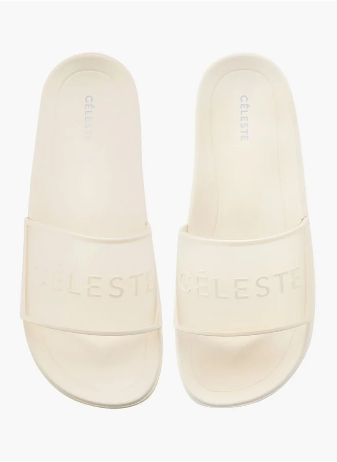 سيليست Women's Logo Detail Slip-On Slides