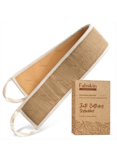 Fabskin Body Back Scrubber For Bathing | Made Of Natural Organic Jute Fabric | Exfoliating & Deep Cleaning Back Scrub Belt Brush | For Men & Women  - Image 1