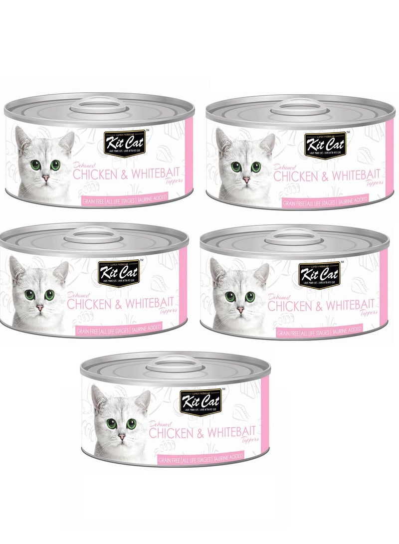 Kit Cat 5Pc Chicken And Whitebait Cat Wet Food 80g