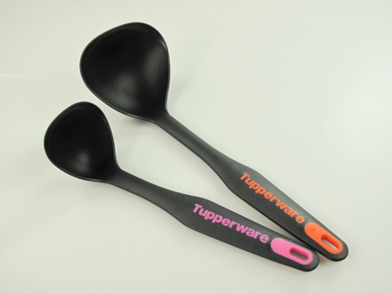 TUPPERWARE P 23525 Ladle in Black / Orange and Small Black / Pink