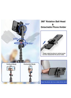 Excefore Phone Tripod Selfie Stick, Mini Camera Tripod Phone Holder, with Cold Shoe Mount Travel Tripod and Remote Shutter Control, for iPhone Samsung Camera Stand Video Recording Vlog  - Image 4