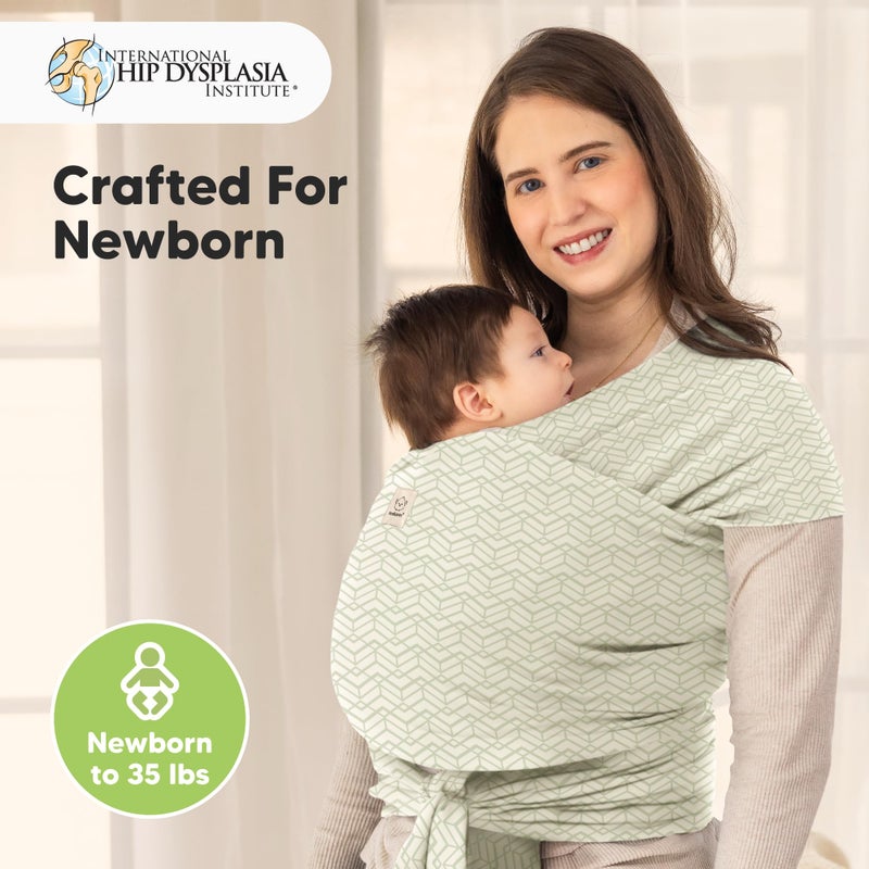 KeaBabies Baby Wrap Carrier - All in 1 Original Baby Carrier Newborn to Toddler Sling, Easy to Wear, Hands Free Bonding, Lightweight, Breathable Infant Wraps (Ash Gray) - Image 2