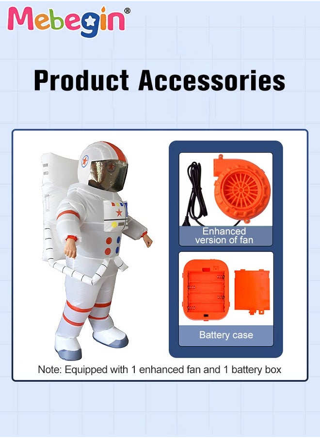 Astronaut Shape Inflatable Costume for Festival include a Blower and Battery Case,Space Man Costume for Dress Up Party,Funny Blow up Pretend Toy Costume for Party Suitable 150-195cm Height