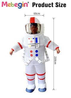 MEBEGIN Astronaut Shape Inflatable Costume for Festival include a Blower and Battery Case,Space Man Costume for Dress Up Party,Funny Blow up Pretend Toy Costume for Party Suitable 150-195cm Height  - Image 2