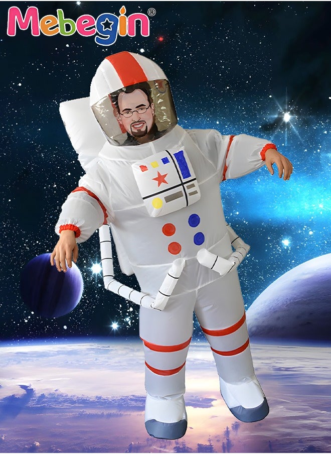 Astronaut Shape Inflatable Costume for Festival include a Blower and Battery Case,Space Man Costume for Dress Up Party,Funny Blow up Pretend Toy Costume for Party Suitable 150-195cm Height