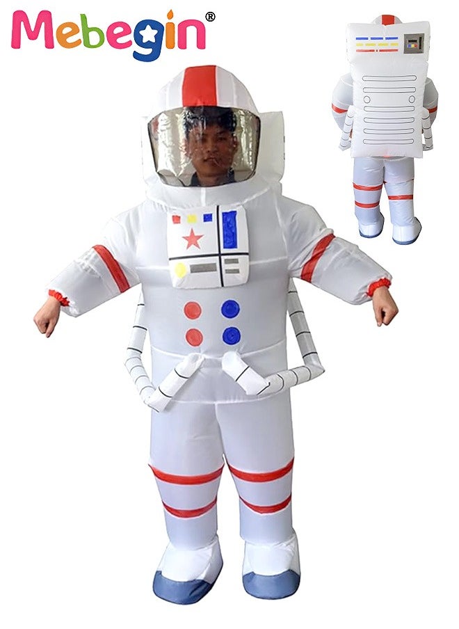 Astronaut Shape Inflatable Costume for Festival include a Blower and Battery Case,Space Man Costume for Dress Up Party,Funny Blow up Pretend Toy Costume for Party Suitable 150-195cm Height