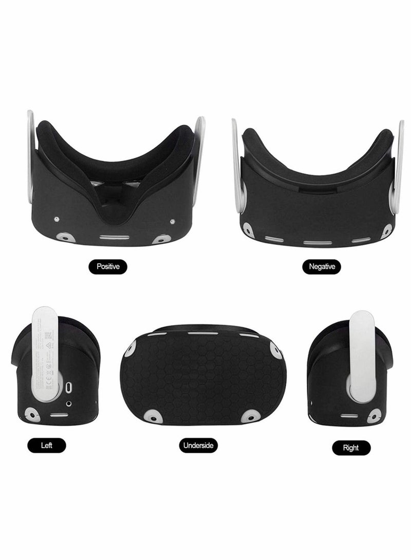Excefore VR Case Front Protector Silicone Anti-Slip Anti-Scratch Anti-Dust Shockproof for Quest 2 - Image 3