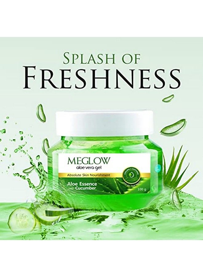 MEGLOW Aloevera Gel Jar For Nourished And Healthy Skin 100G Each Pack Of 3 - Image 4