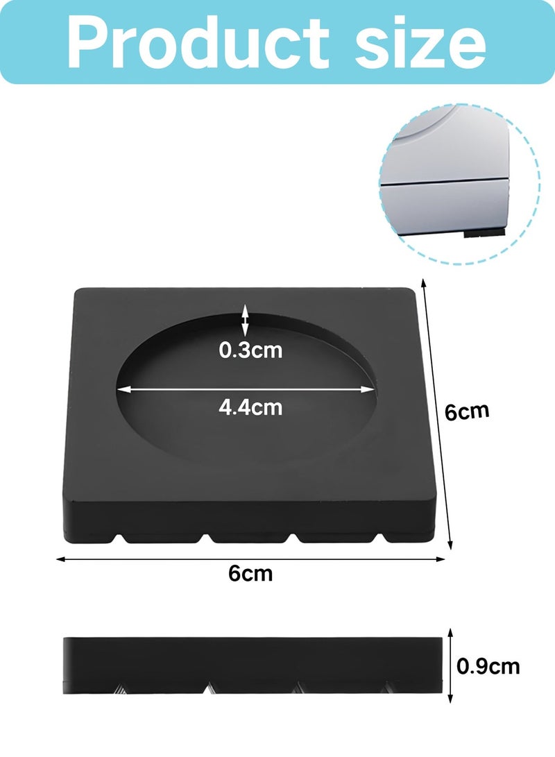 OUTON 4 Pcs Anti Vibration Pads for Washing Machine, Washing Machine, Anti Vibration Pads, Black Square Rubber Washing Machine Vibration Pads for Dry Cleaning Machines and Washing Machines - Image 3