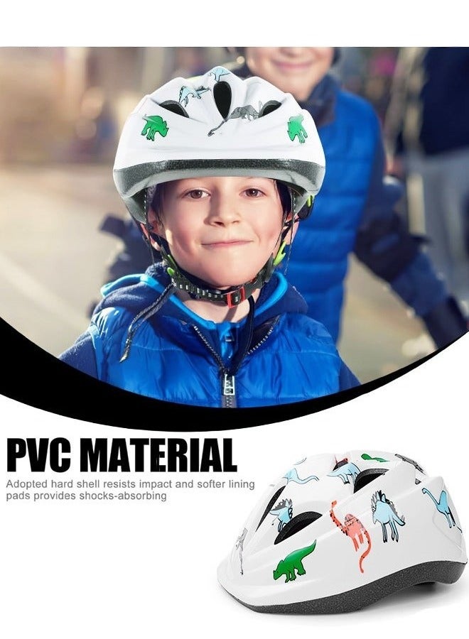 GUDOO Kids Bike Helmet Set Skateboard Knee Pads Kids Helmet Elbow Pads Wrist Guards Adjustable for 3 to 8 Years Girl Boy Kids - Image 5