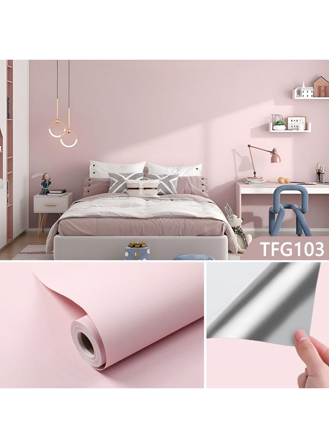 Bluejw Solid Color Wallpaper Modern Simple Plain Grey Matte Aluminum Foil Wallpaper Home Wall Wallpaper Self-Paste Pvc Instant Paste - Image 1