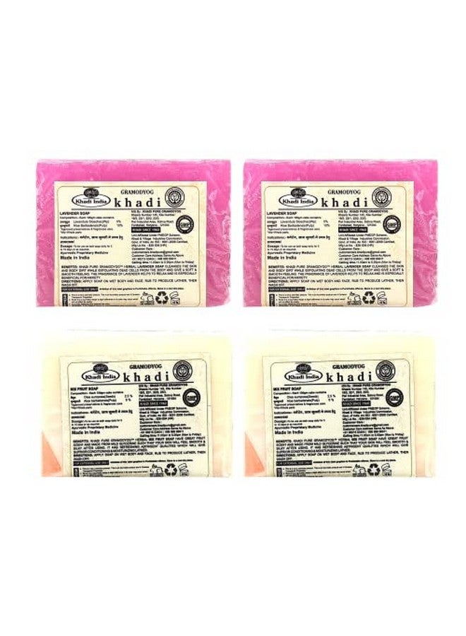 Khadi Pure Lavender & Mix Fruit Soap, 125 Ml (Pack Of 4) - Image 2
