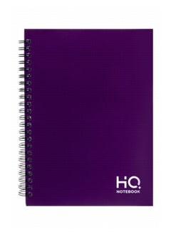 HQ A5 Size Wire Bound Hard Cover Notebook With 160 Pages Purple  - Image 1
