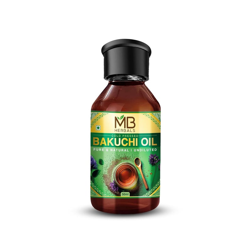 MB Herbals زيت باكوتشي المضغوط على البارد من MB Herbals 50 مل نقي وطبيعي وغير مخفف - Image 1