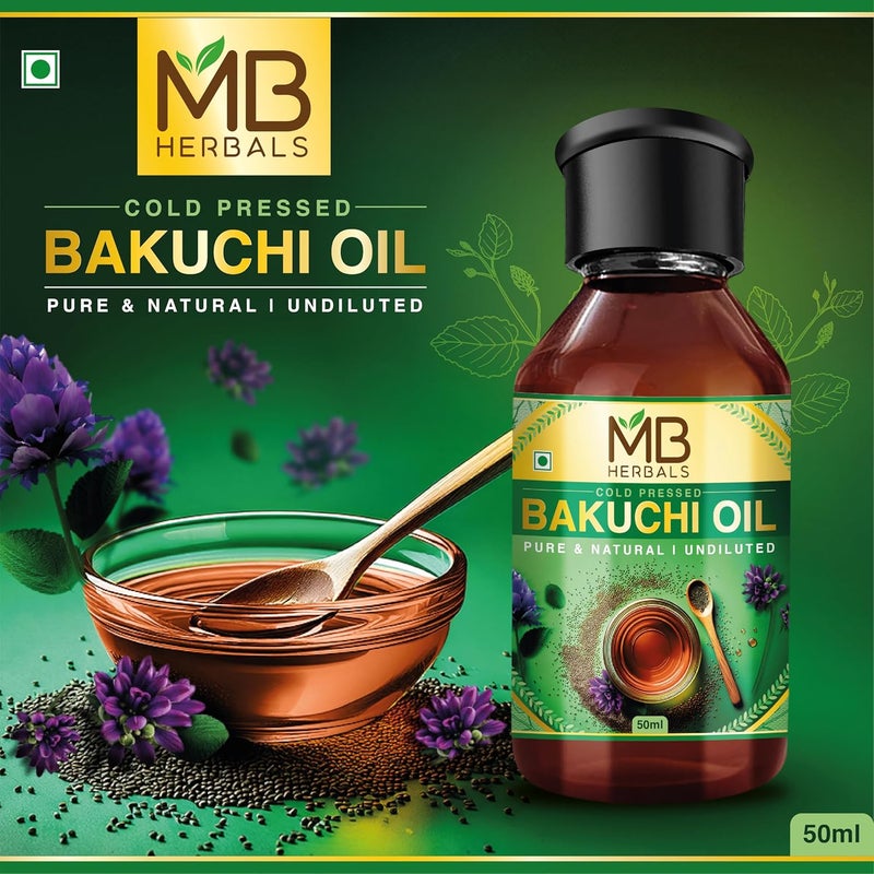 MB Herbals زيت باكوتشي المضغوط على البارد من MB Herbals 50 مل نقي وطبيعي وغير مخفف - Image 2