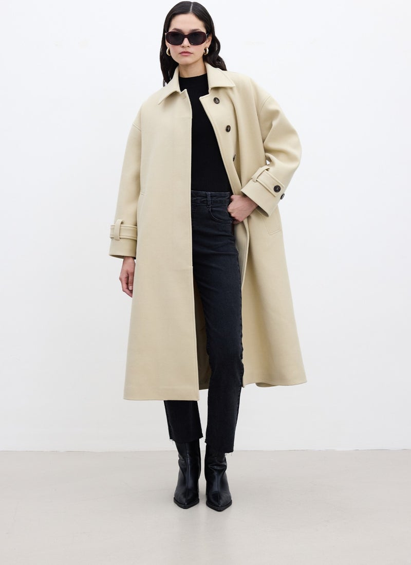 Manuka Andy Oversize Cashmere Coat Beige  - Image 4