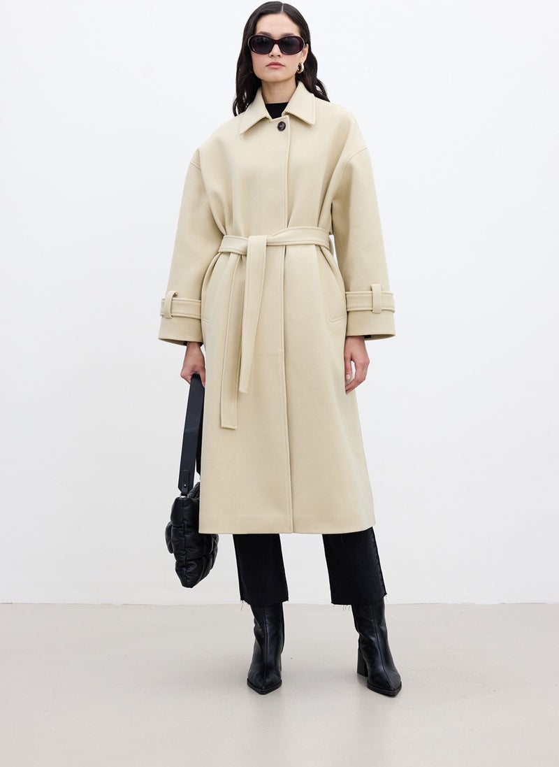 Manuka Andy Oversize Cashmere Coat Beige  - Image 2
