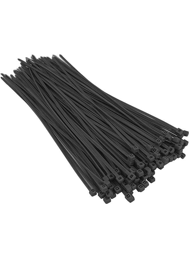 EKIND Cable Zip Ties, 100 Pack 8 Inch Self Locking UV Resistant Nylon Plastic Wire Ties Perfect for Electric Cables/Connecter Plants, Home, Office, Garage, Indoor and Outdoor (Black) - Image 1