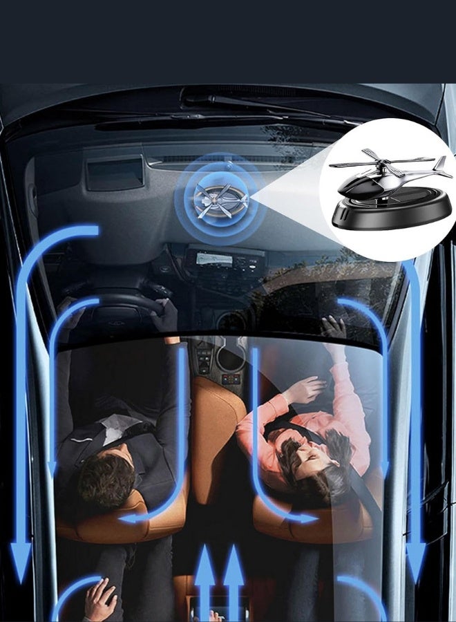 معطر سيارة فاخر بتصميم طائرة هليكوبتر دوارة – طاقة شمسية، رائحة طبيعية ثابتة، ديكور راقٍ لواجهة السيارة - Image 5