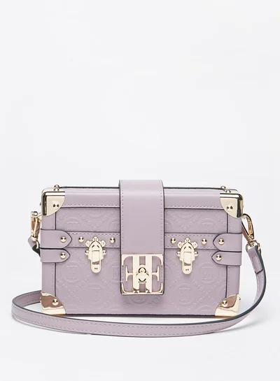 ايل Women's Metal Accent Crossbody Bag with Detachable Strap