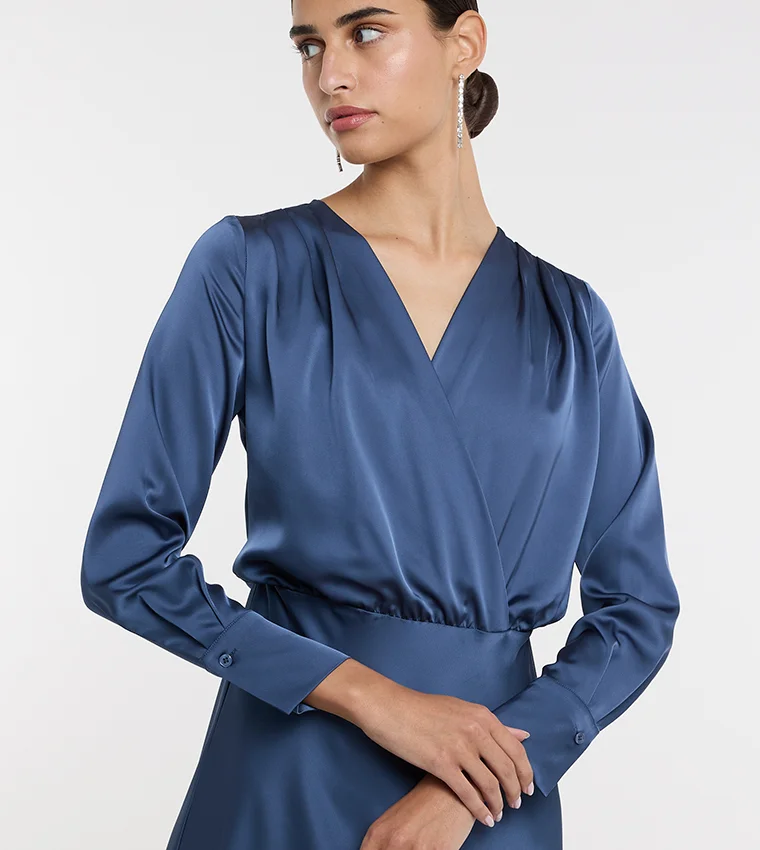 بي سي بي جي BCBG Satin Long Dress