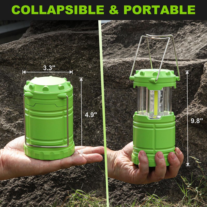 SEAMAGIC 1-Pack LED Green Camping Lanterns, Portable Camping Lights, Outdoor Handled Lamps, Essential Emergency Lights for Power Outages, Hiking, Hurricane - Image 4