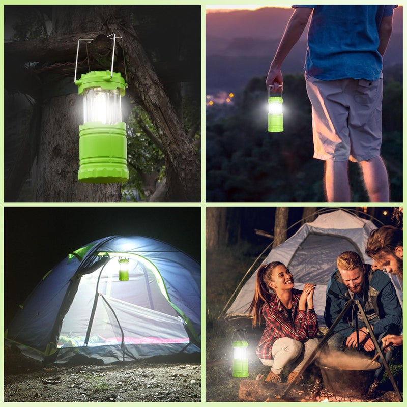 SEAMAGIC 1-Pack LED Green Camping Lanterns, Portable Camping Lights, Outdoor Handled Lamps, Essential Emergency Lights for Power Outages, Hiking, Hurricane - Image 3