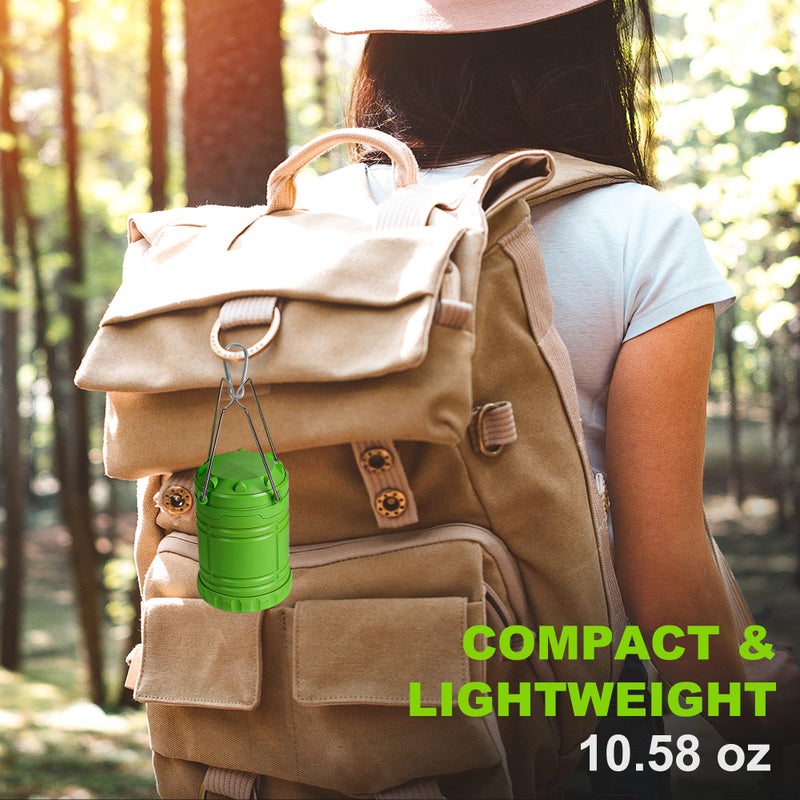 SEAMAGIC 1-Pack LED Green Camping Lanterns, Portable Camping Lights, Outdoor Handled Lamps, Essential Emergency Lights for Power Outages, Hiking, Hurricane - Image 5