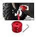 Bittwee Car Rubber Winch Stopper for ATV UTV Truck Cable Saver Hook Stopper Line for Synthetic Rope Bump Shock Saver Dampener with Stainless Steel Screw and Nut Quick Installation Tool Red - Image 2