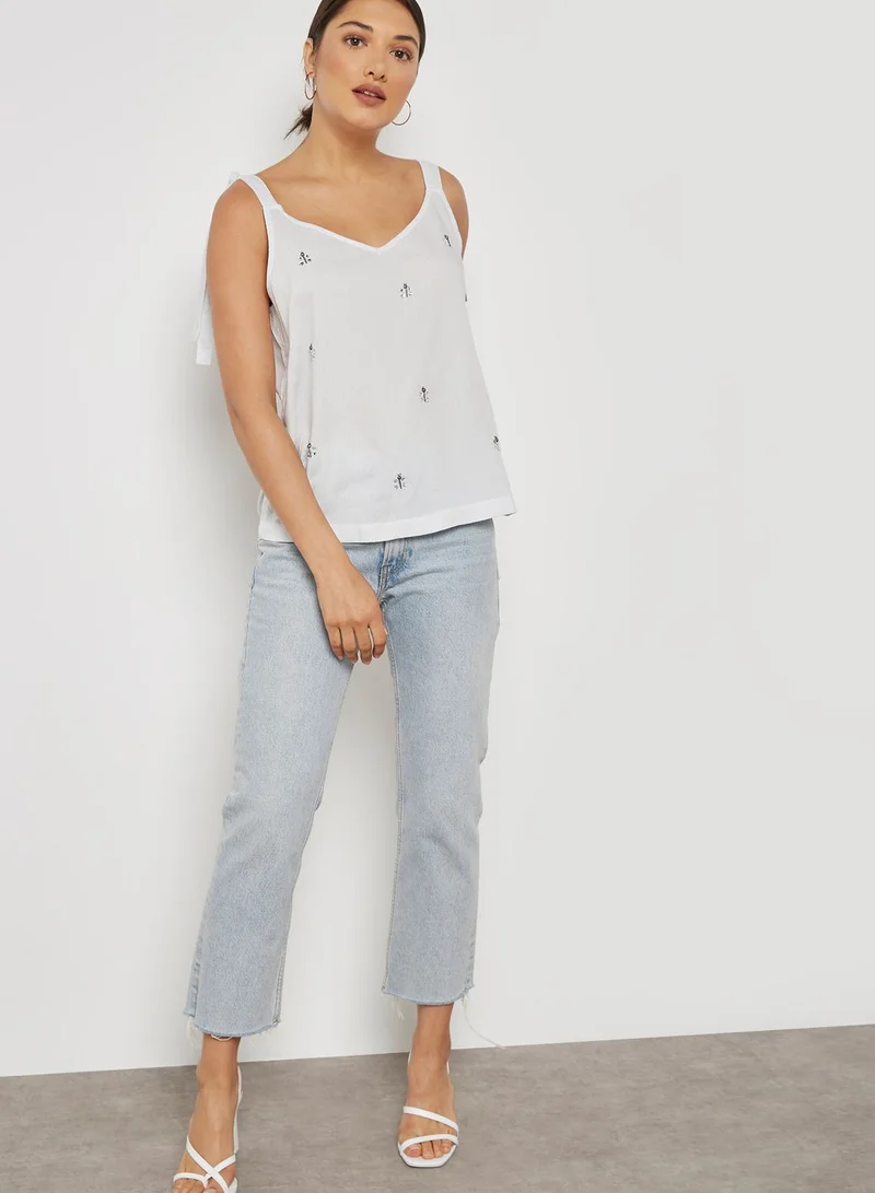ONLY Tie Shoulder Top