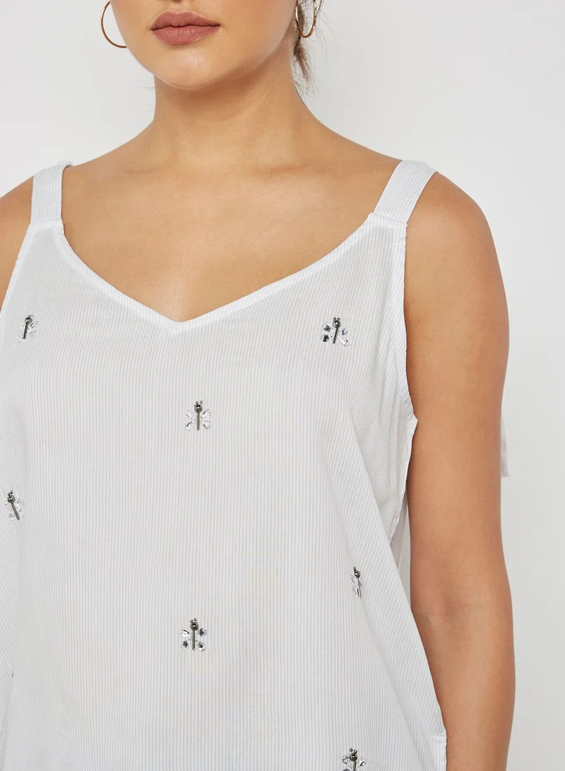 ONLY Tie Shoulder Top