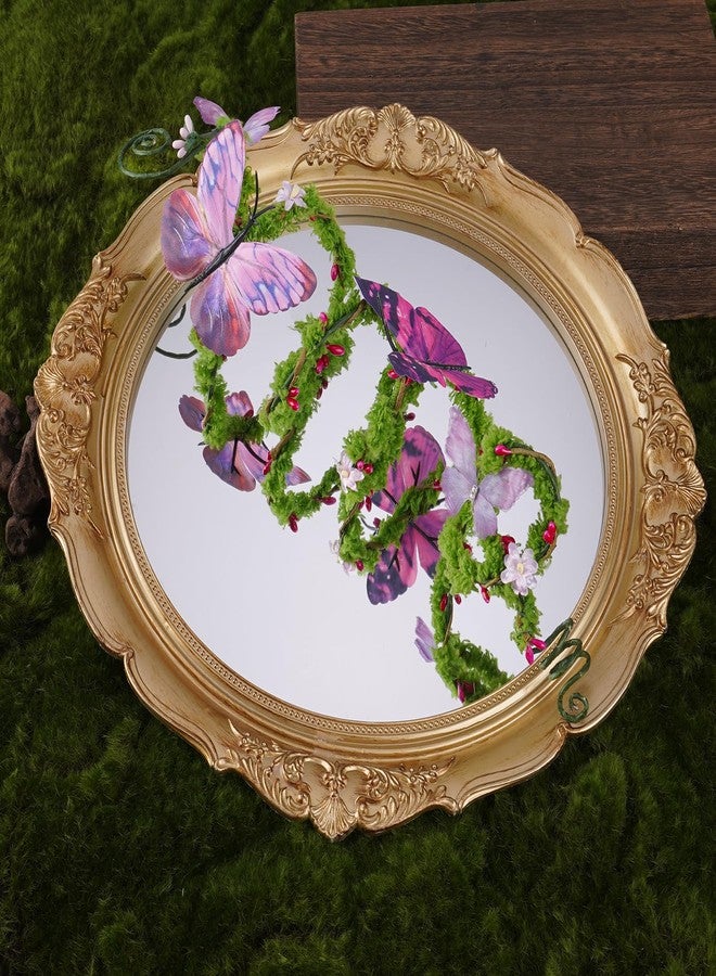 FRESHME Renaissance Fairy Butterfly Arm Wrap - 1 PC Pink Purple Butterfly Elf Bracelet with Ring Poison Ivy Costume Woodland Mother Nature Cosplay Renfaire Accessories for Women - Image 4