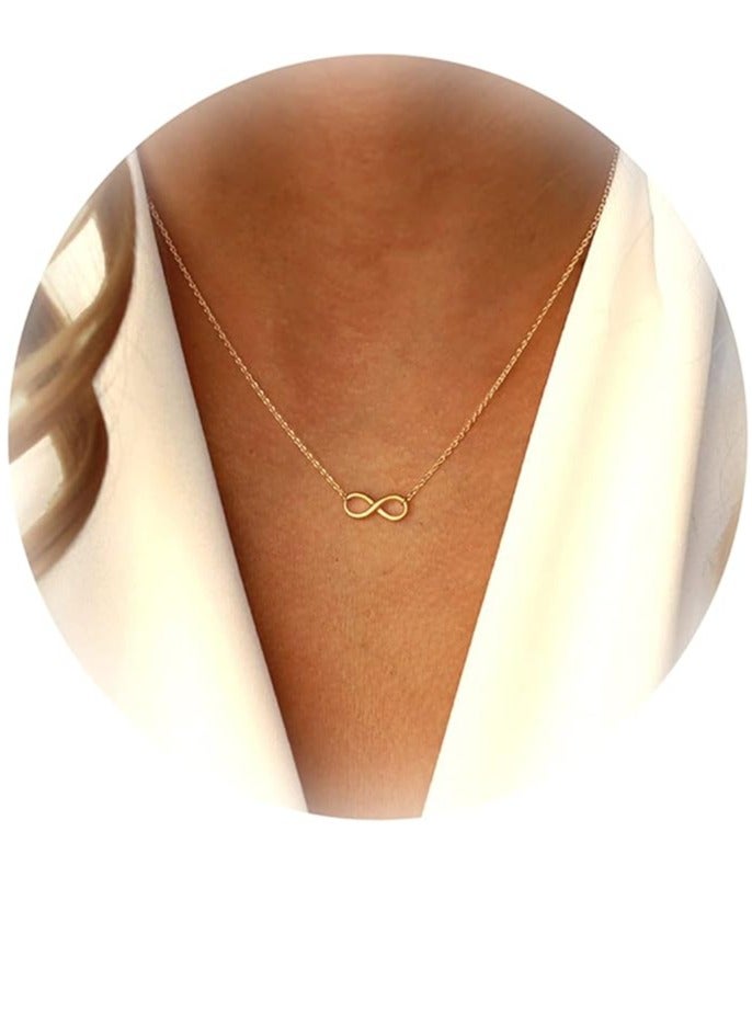 Collner 14K Gold Heart Pendant Star Evil Eye Crescent Moon Choker Necklace Boho for Women - Image 1