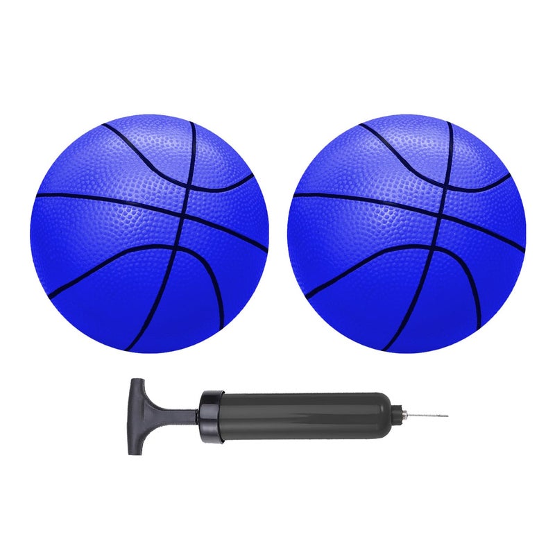 ABAJI Mini Basketballs Blue 2 Pack 5 Set with Pump Needle Durable Material for Mini Hoop 3 Years Toddlers Kids Teenagers for Pool Indoors Outdoors - Image 3