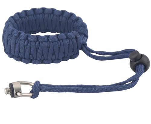 Rigdance Paracord Camera Wrist Strap Lanyard with Screw for DJI Osmo Pocket 3, for Insta 360 X5 X3, X4, X2, Universal Hand Strap for DSLR Cameras, Action Cameras, Selfie Sticks (Grayish-blue) - Image 1