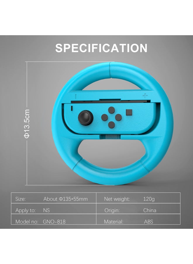 Nintendo Joy-con Steering Wheel Switch  Switch OLED Handle Steering Wheel Bracket Grip-Product Color:Round Handle Grip White  - Image 4