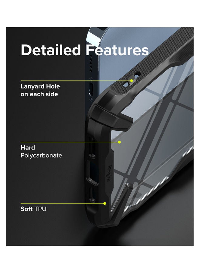 نيبمينينت غطاء حماية صلب فيوجن إكس مريح وشفاف وممتص للصدمات من البولي يوريثان الحراري لهاتف آيفون 13 برو أسود - Image 2