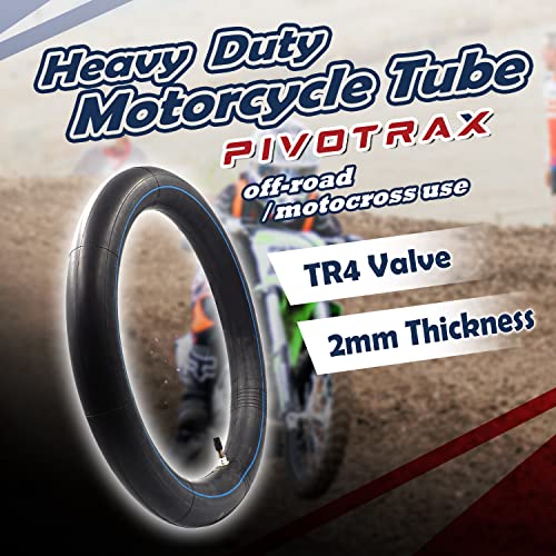 PIVOTRAX 90/100-16 (3.25/3.50-16) 16" Heavy Duty Mini Dirt Bike Inner Tube - 2 mm Reinforced Thickness - TR4 Valve Stem Straight - Image 2