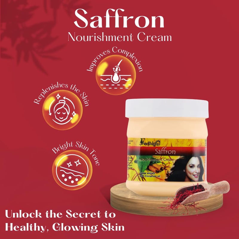 Feelhigh Face and Body Fruit Nourshing Cream500gm And Saffron Smoothning Cream 500gm Skin care and Facial Products Man woman - Image 3