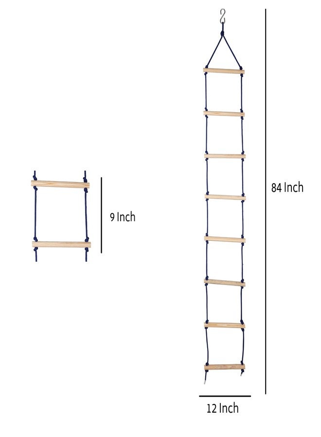 BOFFLE سلم حبال للأطفال من بوفل | درج تسلق للأطفال | ميزان خشبي للأطفال للنشاط البدني | ألعاب داخلية وخارجية للأطفال من 3 إلى 10 سنوات - Image 5