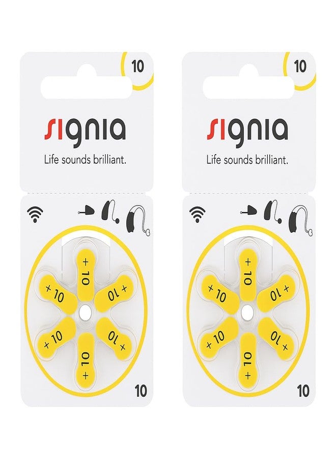 Signia Hearing Aid Batteries Size 10 (6 X 2 Pack) 12 Pcs - Image 1