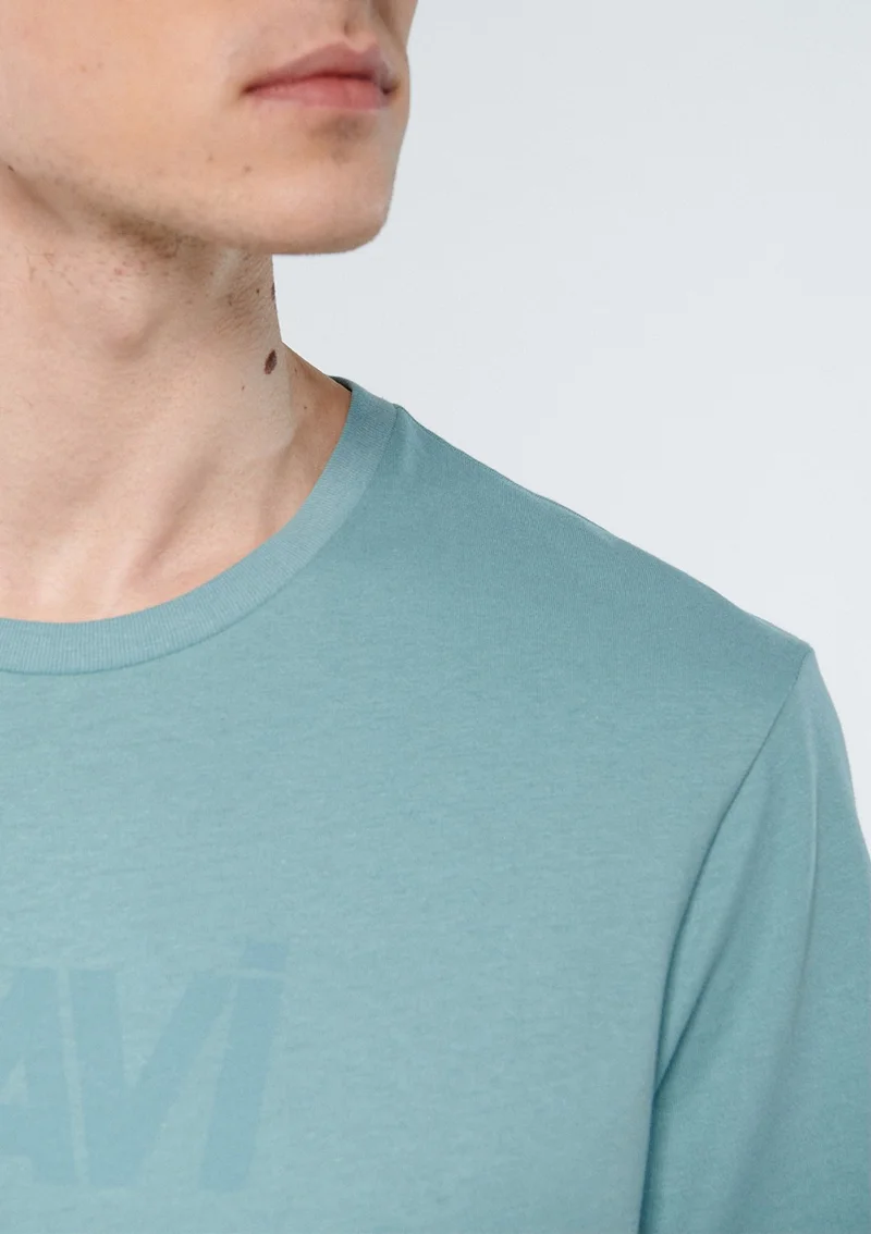 مافي Blue Men's Blue Logo Printed Blue T-Shirt 066846-70838