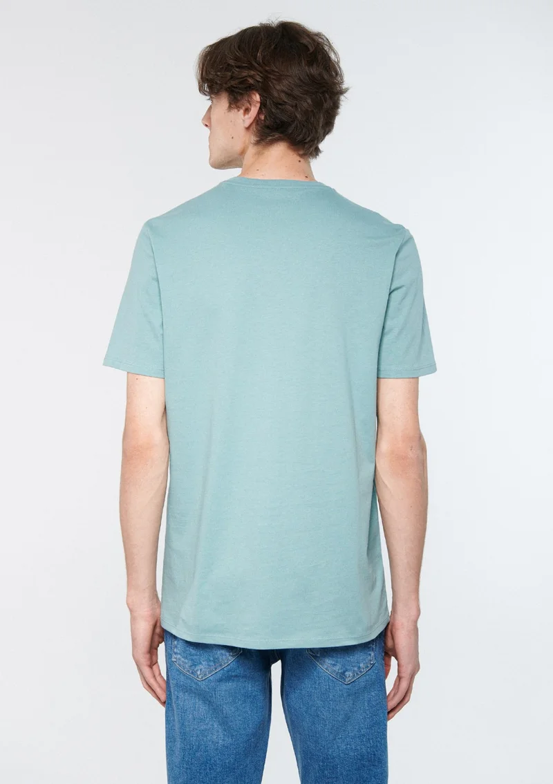 مافي Blue Men's Blue Logo Printed Blue T-Shirt 066846-70838