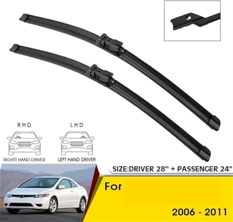Wivplex Windshield Wiper Blades for Civic Coupe 2006-2011 - Image 2