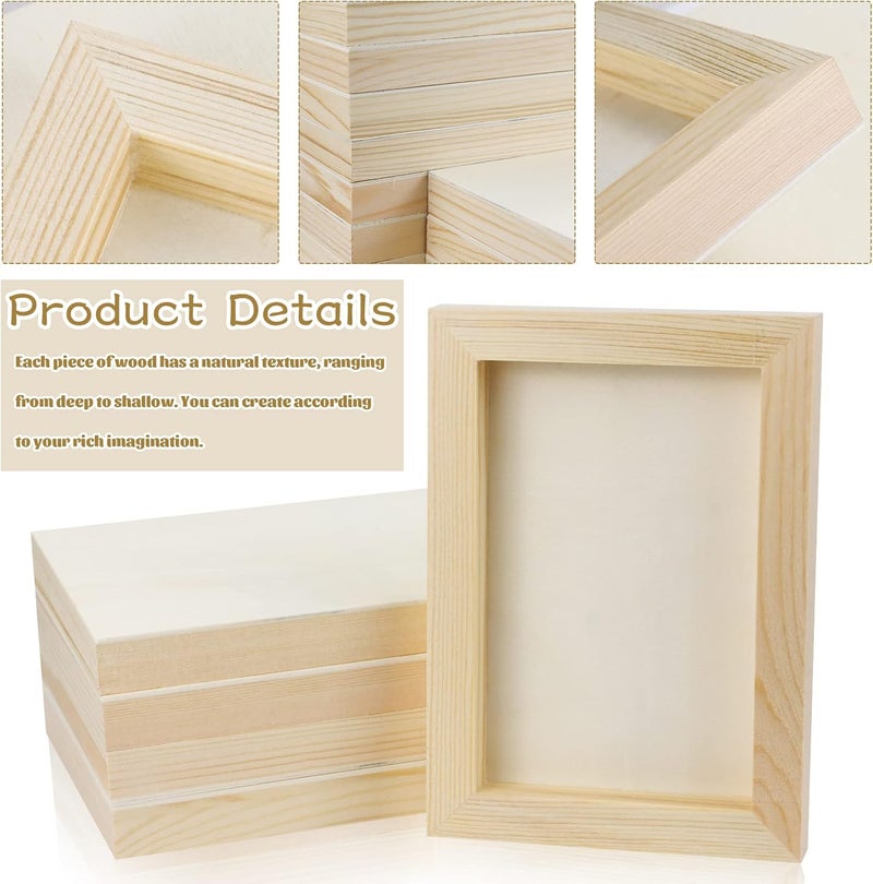 ARS 10 Pcs 5x7 Wood Panel Boards, Unfinished Wood Canvas Wooden for Painting, Arts, Pouring Use with Oils, Acrylics - Image 3