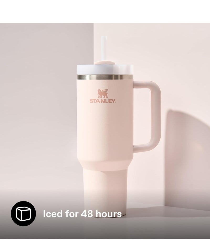 Stanley Tumbler - Rose Quartz | Cold For 11 Hours - Iced For 48 Hours - Stainless Steel Tumbler With Straw, Handle And Lid - Dishwasher Safe Travel Mug - Image 4