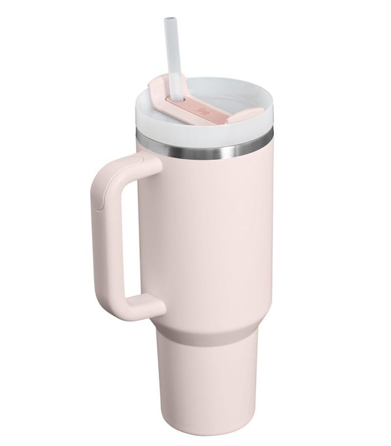 Stanley Tumbler - Rose Quartz | Cold For 11 Hours - Iced For 48 Hours - Stainless Steel Tumbler With Straw, Handle And Lid - Dishwasher Safe Travel Mug - Image 3