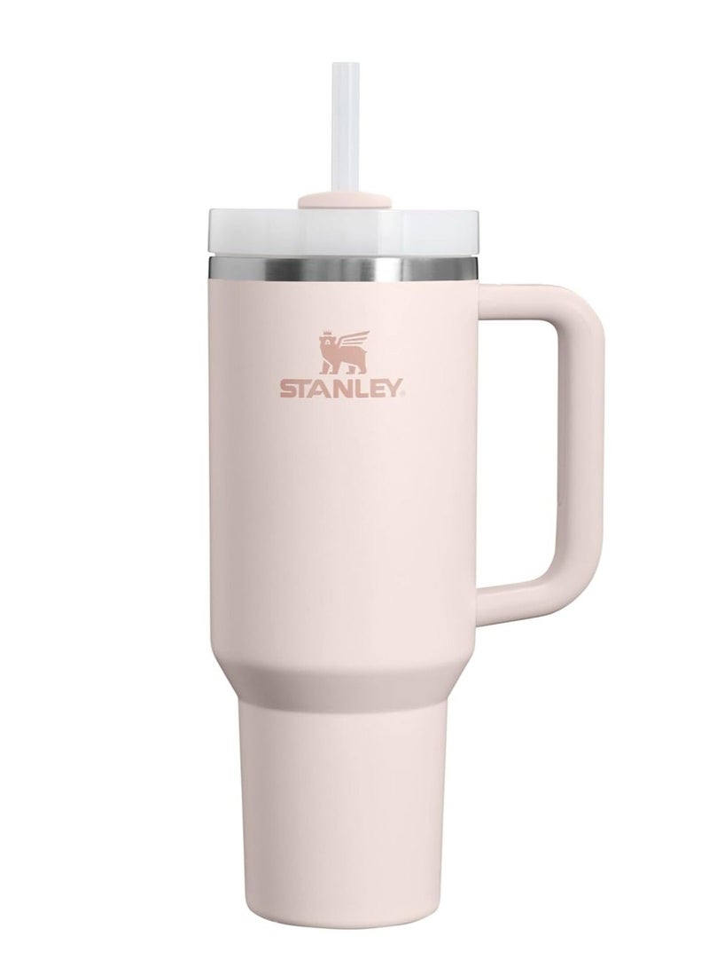 Stanley Tumbler - Rose Quartz | Cold For 11 Hours - Iced For 48 Hours - Stainless Steel Tumbler With Straw, Handle And Lid - Dishwasher Safe Travel Mug - Image 1