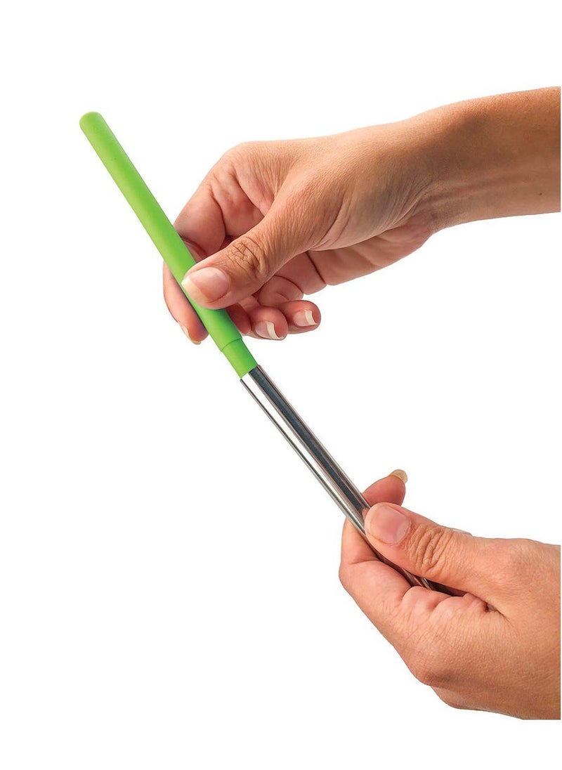 joie - "joie Straw On-The-Go: Portable and Reusable Drinking Companion, Portable and Reusable Straw, Compact and Collapsible Straw, Eco-friendly, Stainless Steel straw with cleaning Brush, Assorted 1 Piece. - Image 1